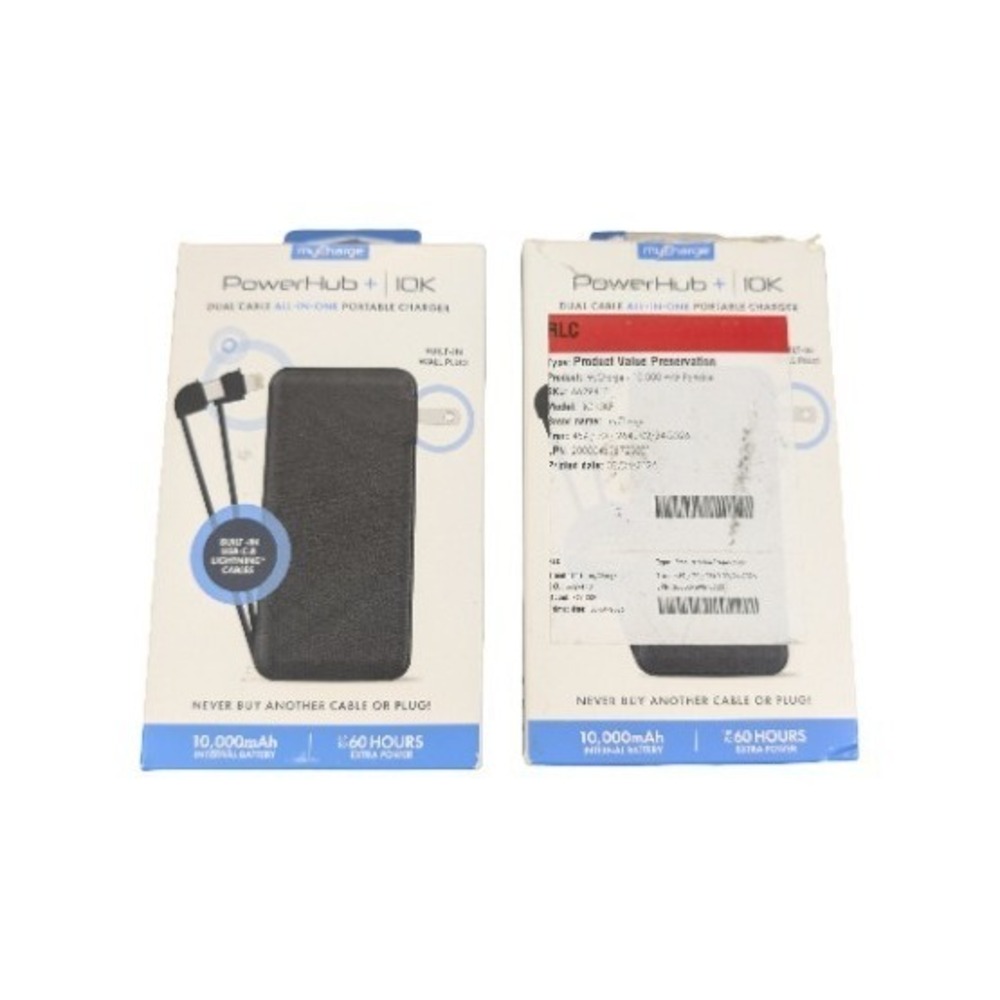 Pp4U Lot Of 2 myCharge PowerHub+ 10000mAh All-In-One Portable Charger Power Bank